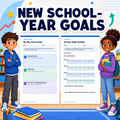 New School Year Goals Workbook | SMART Goals, Growth Mindset & Reflection Grades 4–8