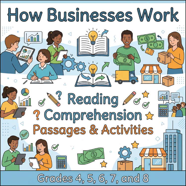 How Businesses Work | Economics Reading Comprehension Worksheets & Business Activities