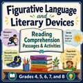 Figurative Language & Literary Devices Worksheets | Reading Passages, Activities & Answer Key
