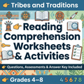 Tribes and Traditions Reading Comprehension Worksheets | World Cultures & Social Studies Activities