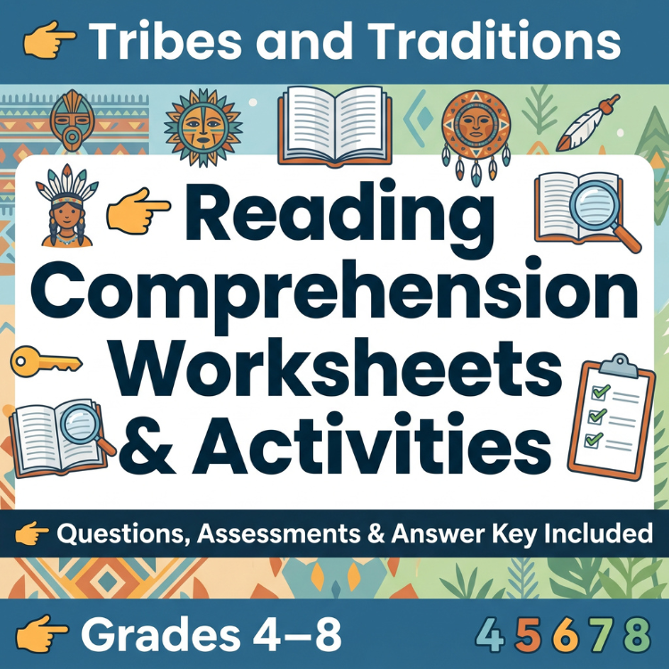 Tribes and Traditions Reading Comprehension Worksheets | World Cultures & Social Studies Activities