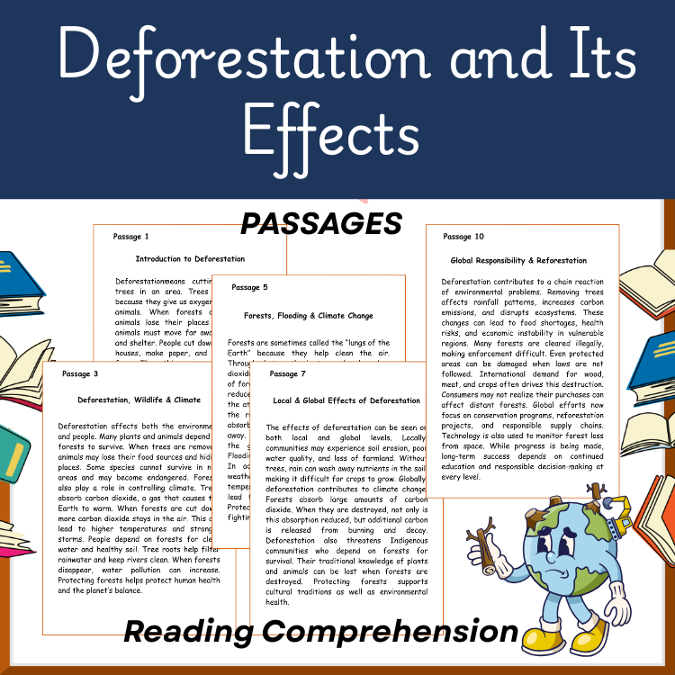 Deforestation Reading Comprehension | Environmental Science Worksheets