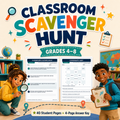 Classroom Scavenger Hunt | Back to School Icebreaker Activities Grades 4–8