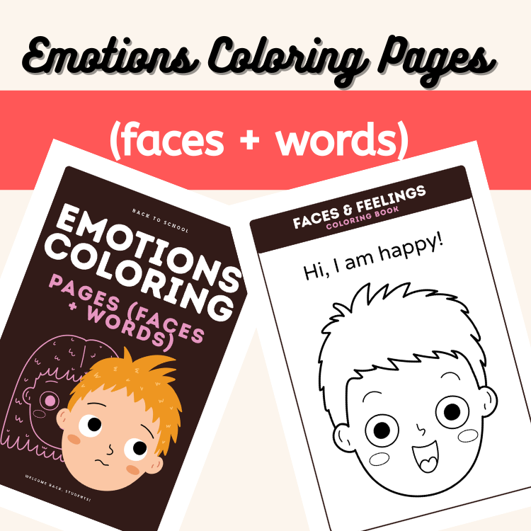 Emotions Coloring Pages & Feelings Faces | SEL Social Emotional Learning Activities