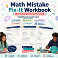 Math Error Analysis Workbook | Common Math Mistakes Fix-It Activities Grades 4–8