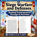 Medieval Siege Warfare Reading Comprehension | Middle Ages Worksheets