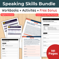 Public Speaking & Communication Skills Bundle Grades 8–12 | 5 Workbooks + 1 FREE Student Speaking Self-Assessment Bonus