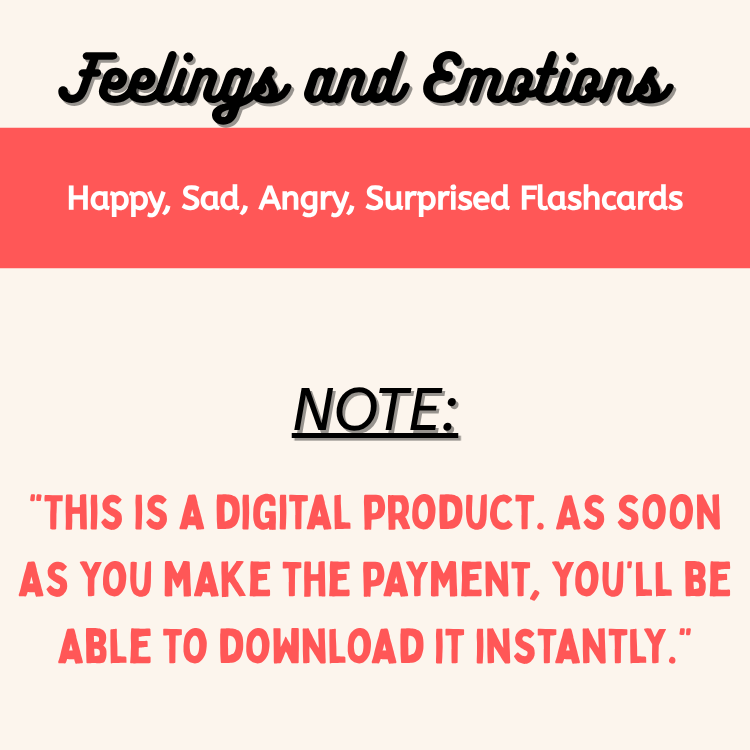 Feelings & Emotions Flashcards | Happy Sad Angry Surprised SEL Activities for Kids