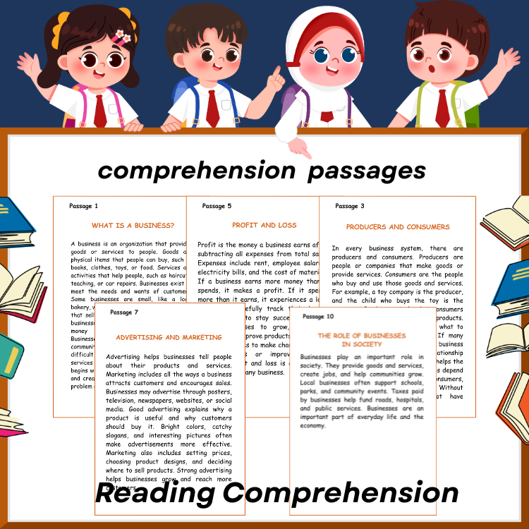 How Businesses Work | Economics Reading Comprehension Worksheets & Business Activities