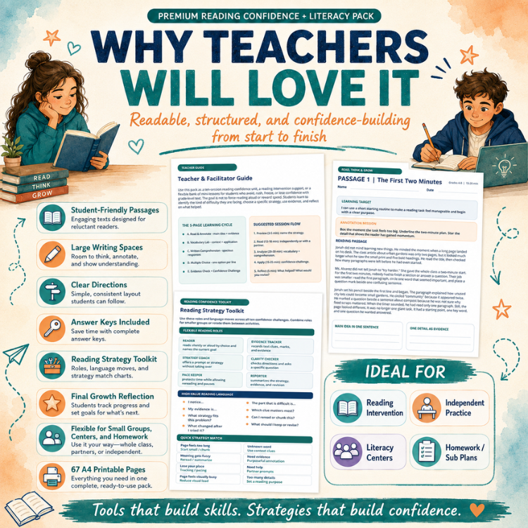 Reading Intervention for Reluctant Readers | Comprehension & Vocabulary Grades 4–8