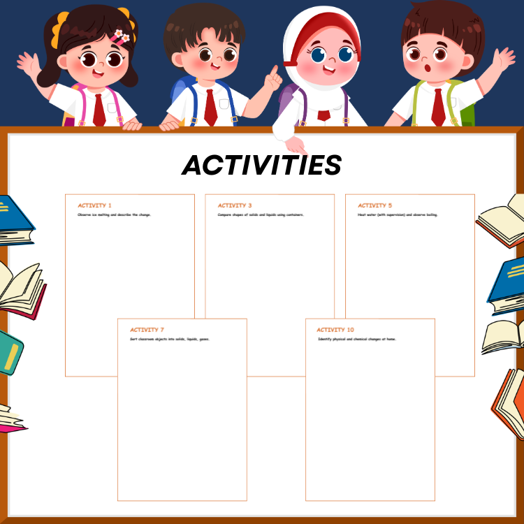 States of Matter & Changes Worksheets | Solids, Liquids, Gases Reading Comprehension & Activities