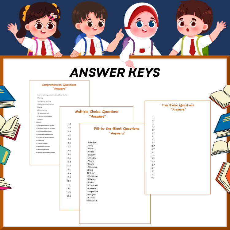 The Feudal System Reading Comprehension | Lords, Vassals & Serfs | Middle Ages Activities Grades 4–8