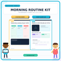 Back to School Morning Routine Kit | Independent Student Checklists & Activities