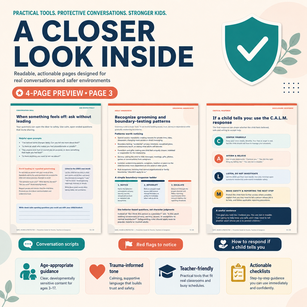 Worried About Child Sexual Abuse? Prevention Guide | Body Safety, Grooming Warning Signs & Online Safety Toolkit