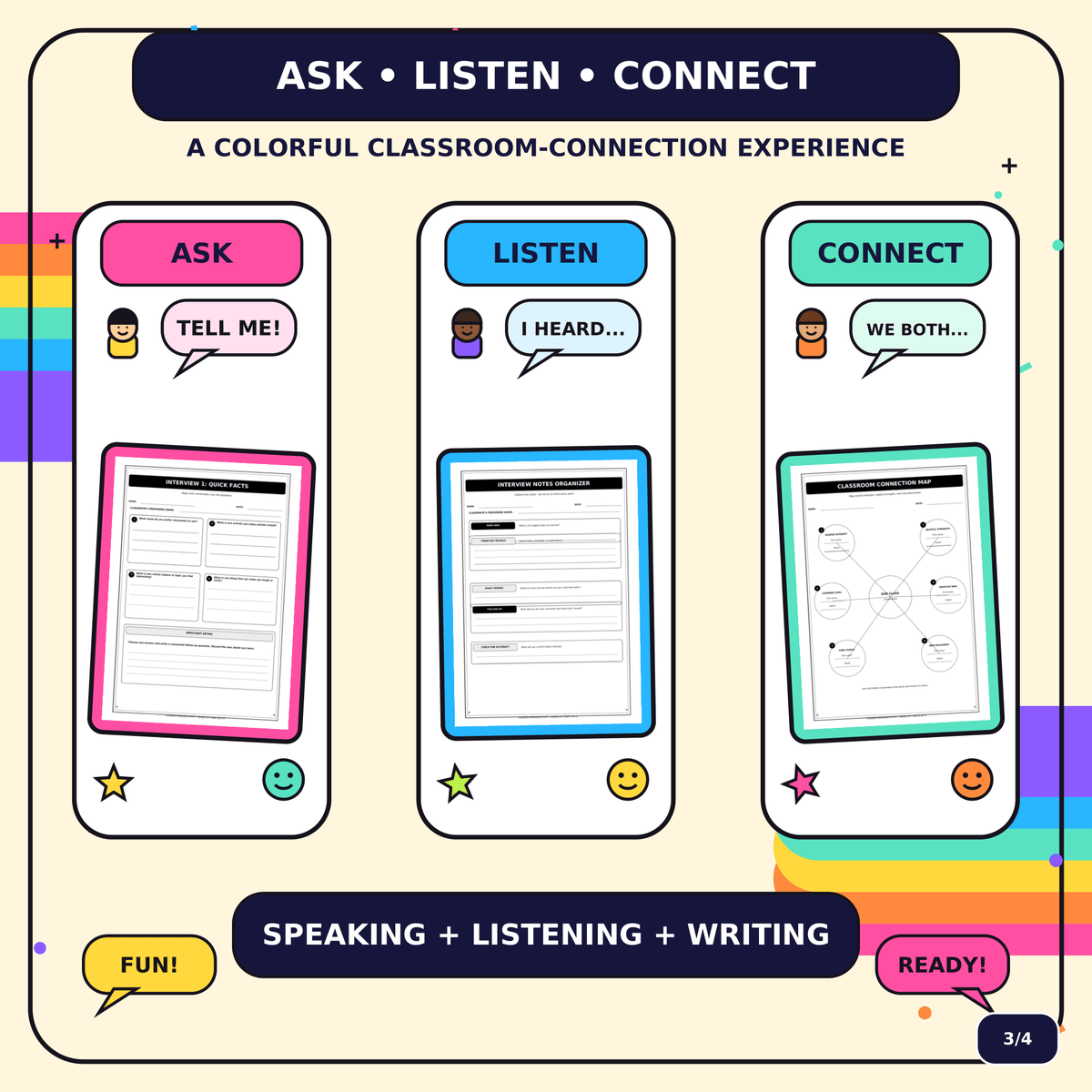 Classmate Interview Activity | Back to School Speaking & Writing Worksheets Grades 4–8