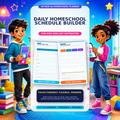 Homeschool Daily Schedule Planner | Visual Routine & Focus Tools | K-8 Printable
