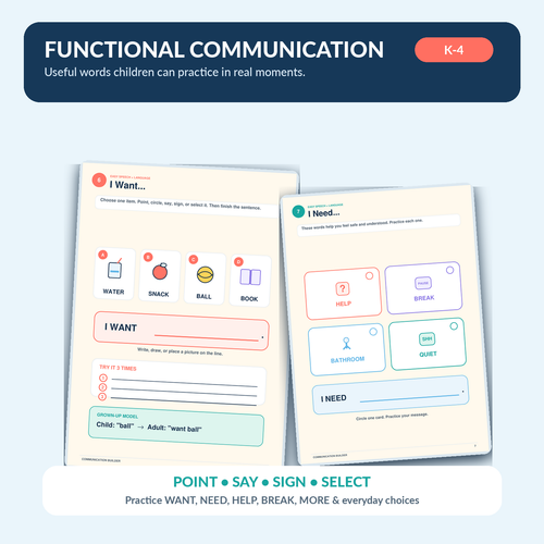 Speech Therapy Communication Workbook | Autism & AAC Visual Activities | Speech Delay