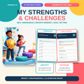 Student Strengths & Challenges Workbook | SEL Growth Mindset Grades 4-8