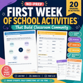 No-Prep First Week of School Activities | Classroom Community Building Grades 4–8