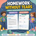 Homework Without Tears | Family Homework Routine Pack & Study Skills Grades 3–6