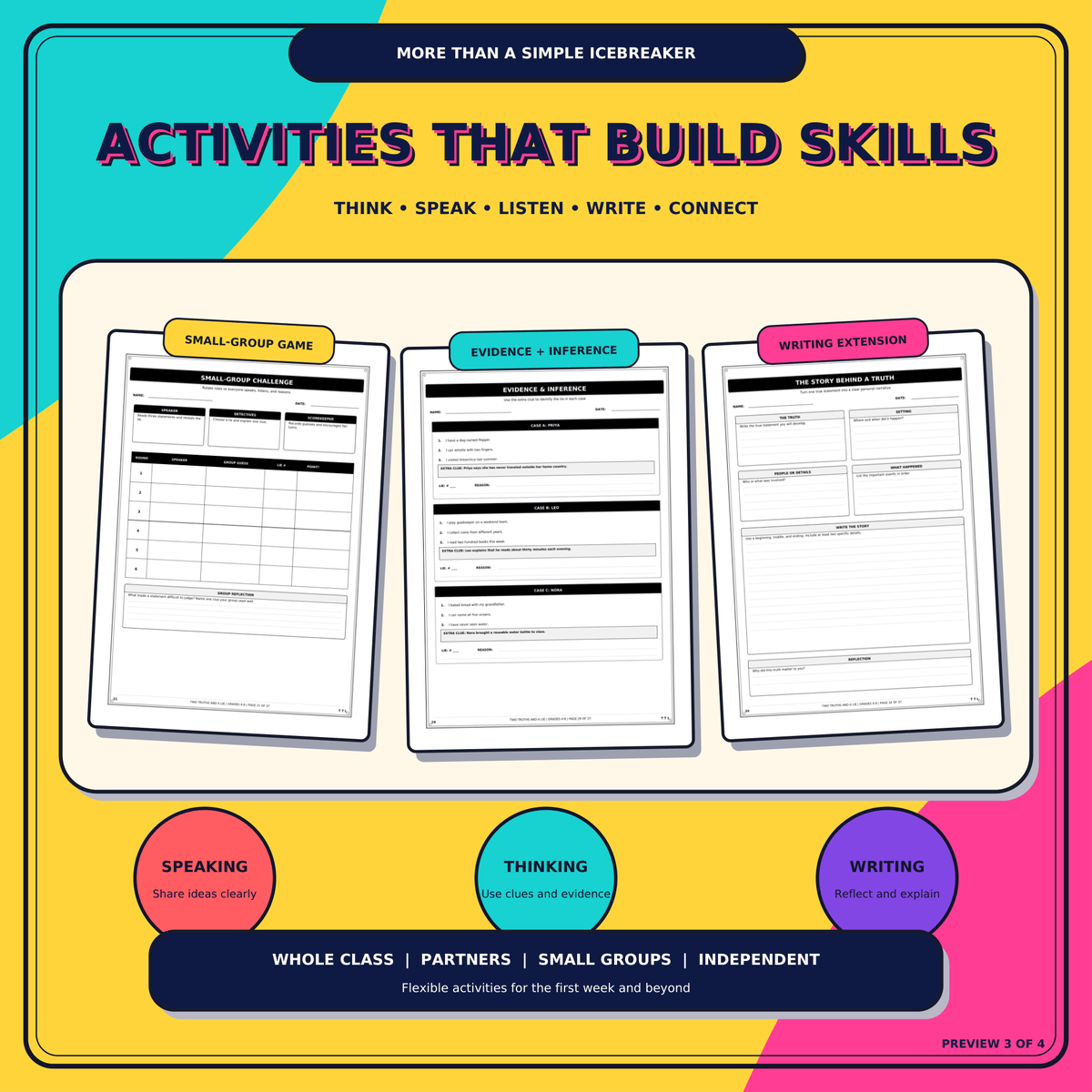 Two Truths and a Lie Classroom Game | Back to School Icebreakers Grades 4–8