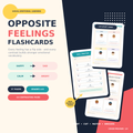 Opposite Feelings Flashcards | SEL Emotions Vocabulary Activities Grades 4–8